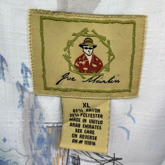 Joe Marlin Sz Xl Fishing Boat Button Down - Picture 8 of 10